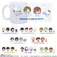 「新テニスの王子様×サンリオキャラクターズ-SERVICE PLAY！- マグカップ」 (c)ＫＴ／Ｓ・Ｎ・ＳＴＰ　(c)2022 SANEIO CO.,LTD. APPROVAL NO. L634436