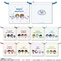 「新テニスの王子様×サンリオキャラクターズ-SERVICE PLAY！巾着ポーチ」 (c)ＫＴ／Ｓ・Ｎ・ＳＴＰ　(c)2022 SANEIO CO.,LTD. APPROVAL NO. L634436