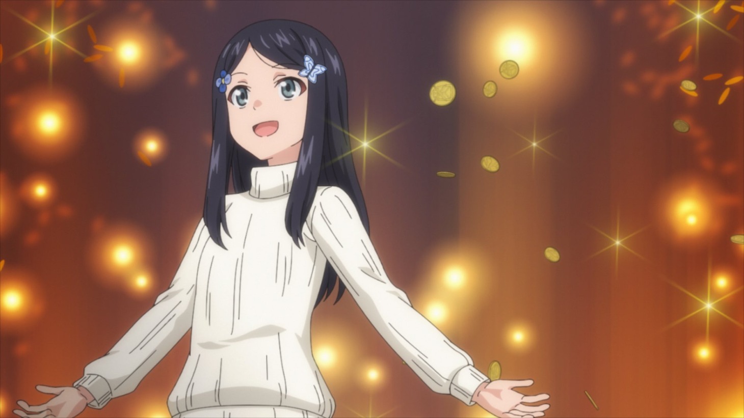 アニメ「老後に備えて異世界で8万枚の金貨を貯めます」ティザーPVより。