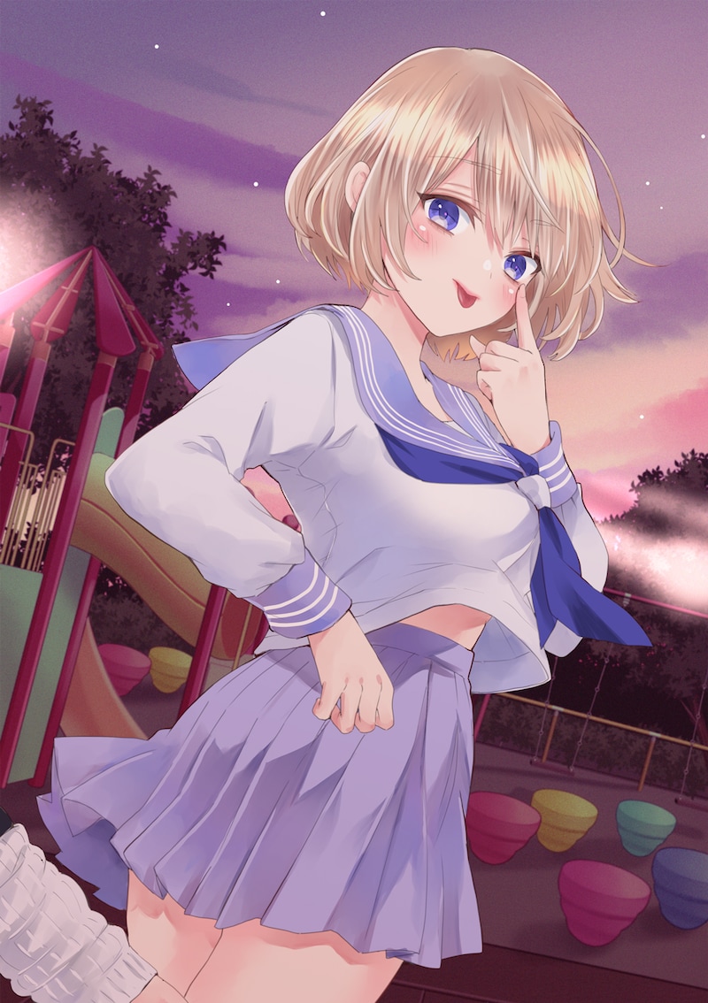 海野幸のソロ写真集「キミに幸あれ」の表紙イラスト。