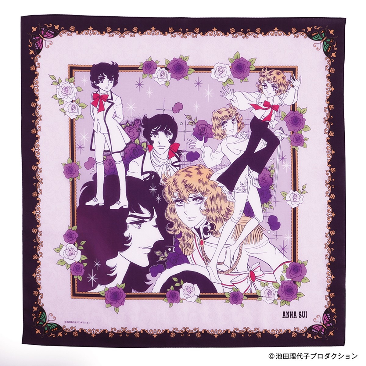 プリントハンカチ「ベルサイユのばら×ANNA SUI オスカル＆アンドレ」