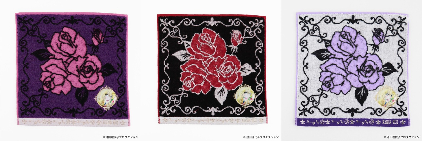 タオルハンカチ「ベルサイユのばら×ANNA SUI オスカル×ローズ」