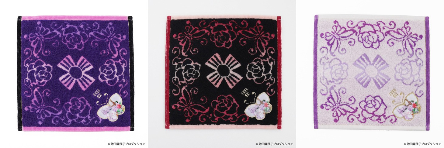 タオルハンカチ「ベルサイユのばら×ANNA SUI オスカル×バタフライ」
