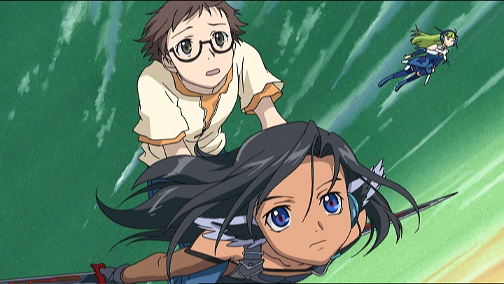 「戦闘妖精少女 たすけて！メイヴちゃん」より。 (c)2002 神林長平・早川書房/バンダイビジュアル・ビクターエンタテインメント・GONZO
(c)2005神林長平・早川書房/バンダイビジュアル