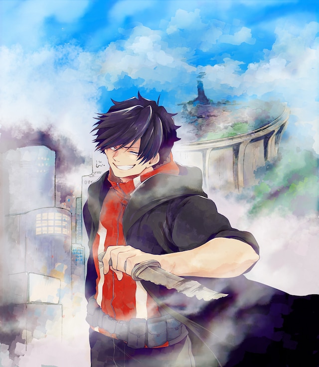 「現代ダンジョンライフの続きは異世界オープンワールドで！」キービジュアル