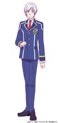 ゼームス・シャルル(CV:斉藤壮馬)。ミルチェッタ公国の公子。公国随一の教育機関・ミーシャ学園の生徒会長も務めている。色素の薄い髪にガラス玉のような瞳を持ち、生真面目で誇り高い性格。その正体は人間と魔族のハーフ「半魔」であり、乙女ゲーム「聖と魔と乙女のレガリア2」のラスボス。 (c)永瀬さらさ・紫真依/KADOKAWA/悪ラス製作委員会2022