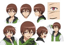 軍場朝陽（CV：榊原優希）。現実世界で交通事故に巻き込まれたことがきっかけで、異世界にやってきた少年。ブラコンの姉・真夜に振り回されながら、異世界での生活を送ることになる。RPGを始めとしたゲームが大好きなオタク。 (c)2023 このえ・田口ケンジ/小学館/「異世界 ワンターンキル姉さん」製作委員会