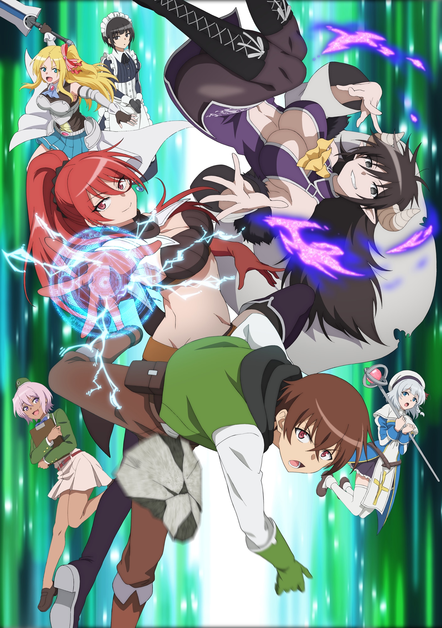 TVアニメ「異世界ワンターンキル姉さん ～姉同伴の異世界生活はじめました～」キービジュアル (c)2023 このえ・田口ケンジ/小学館/「異世界 ワンターンキル姉さん」製作委員会