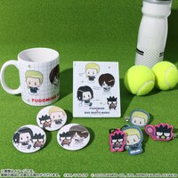 「新テニスの王子様×サンリオキャラクターズ -SERVICE PLAY！-」不動峰×バッドばつ丸のグッズ。