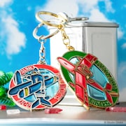 「紅の豚 ステンドグラスキーリング」。左からカーチス、サボイア。