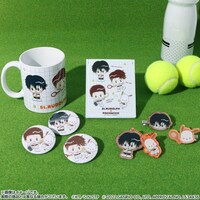 「新テニスの王子様×サンリオキャラクターズ -SERVICE PLAY！-」聖ルドルフ×ポチャッコのグッズ。