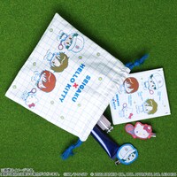 「新テニスの王子様×サンリオキャラクターズ -SERVICE PLAY！-」青学×ハローキティのグッズ。