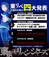 「令和4年秋の 東リベ四大発表」の第2弾情報。