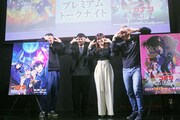 TVアニメ「名探偵コナン 犯人の犯沢さん」でのダンスのポージングを決める一同。
