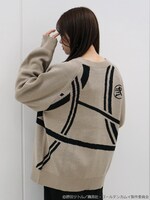 「ゴールデンカムイ ジャガードニットカーディガン」着用イメージ