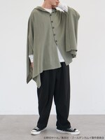 「尾形百之助 イメージ ポンチョカーディガン」着用イメージ