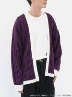 「白石由竹 イメージ リブニットカーディガン」着用イメージ