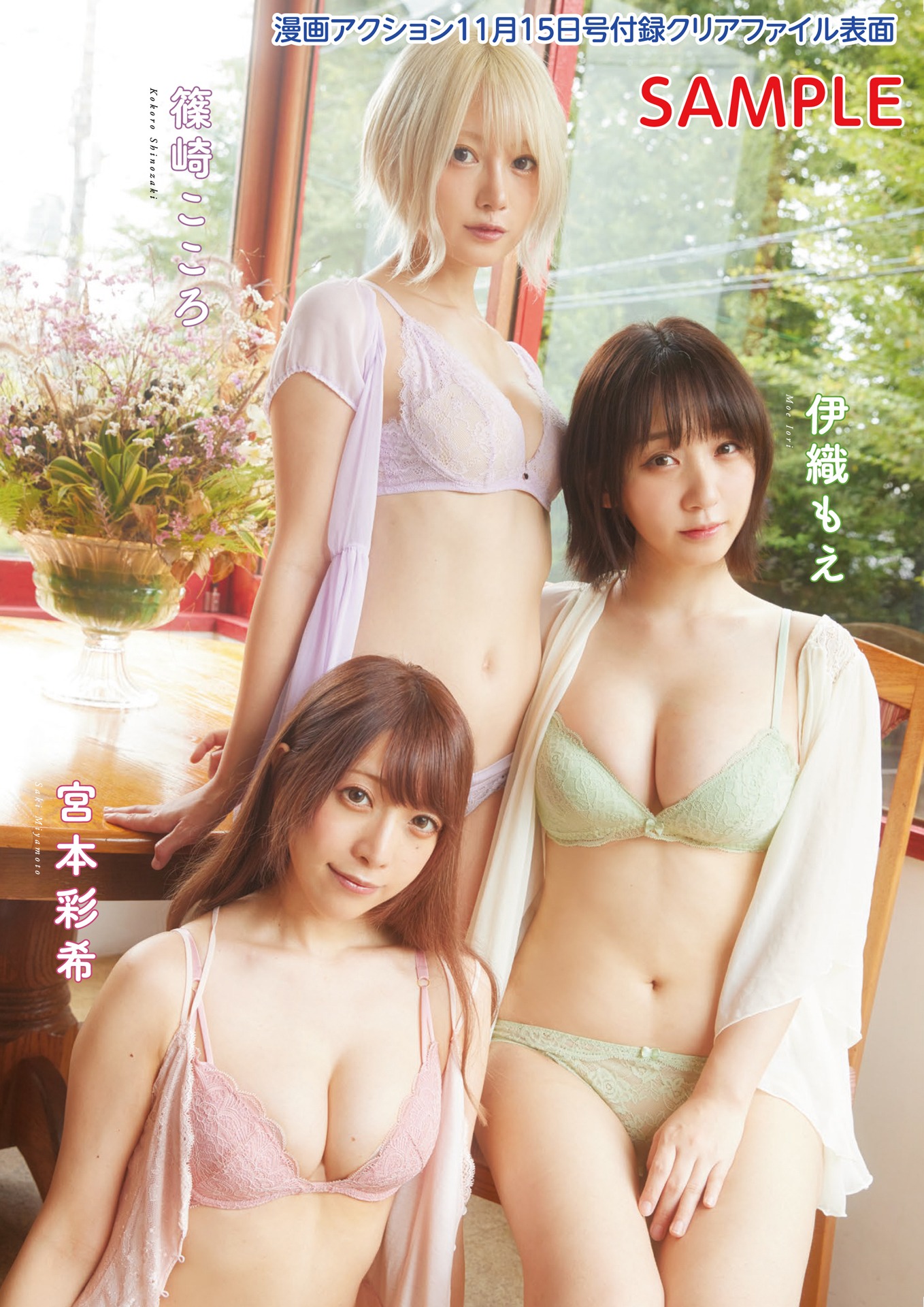 漫画アクション22号付録となるクリアファイル（表面）。