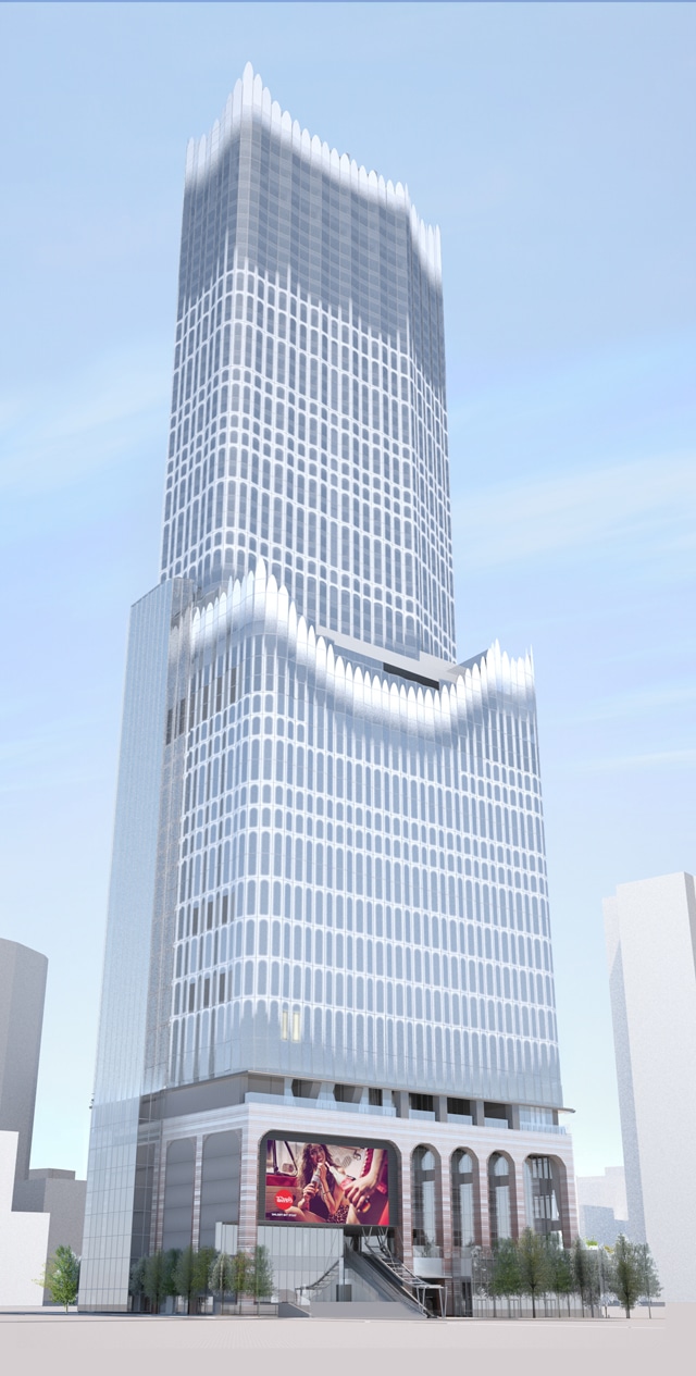東京・東急歌舞伎町タワーの外観のイメージ。