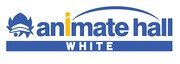 「animate hall WHITE」ロゴ。