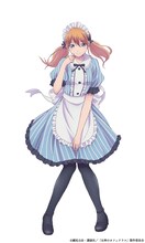 月島流星（CV：山根綺）。小悪魔系のイタズラっ子。白菊と同じ大学に通う女子大生。「Familia」の接客番長でムードメーカー！ “他人に必要とされること”に固執していて、頑張りすぎちゃう一面も……。 (c)瀬尾公治・講談社／「女神のカフェテラス」製作委員会