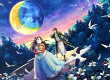 アニメーション映画「金の国 水の国」ビジュアル (c)岩本ナオ／小学館 (c)2023「金の国水の国」製作委員会