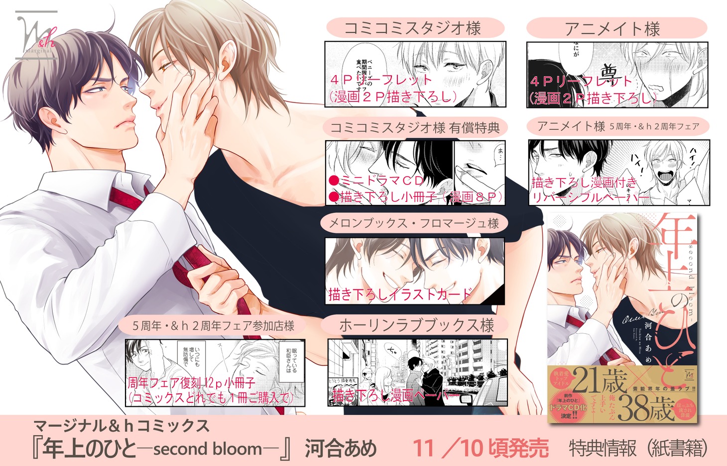 「年上のひと-second bloom-」の紙の単行本の特典情報。