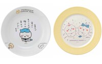 左から「ハチワレのおもてなしパスタ皿」、「紙皿みたいなメラミンプレート」。