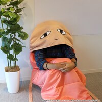 ジャスタウェイの寝袋の使用イメージ。