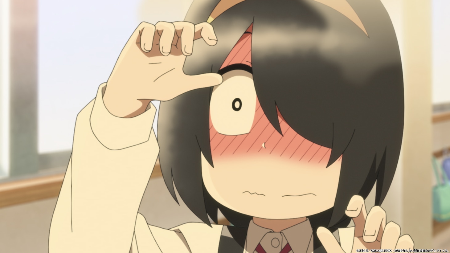 TVアニメ「事情を知らない転校生がグイグイくる。」ティザーPVより。