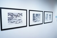 「しげの秀一原画展」の様子。