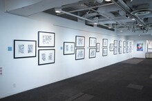 「しげの秀一原画展」の様子。