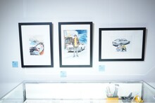 「しげの秀一原画展」の様子。