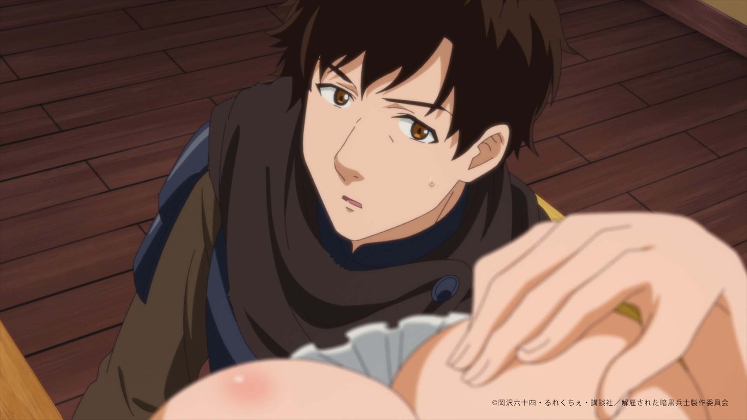 TVアニメ「解雇された暗黒兵士（30代）のスローなセカンドライフ」第1弾PVより。(c)岡沢六十四・るれくちぇ・講談社／解雇された暗黒兵士製作委員会　