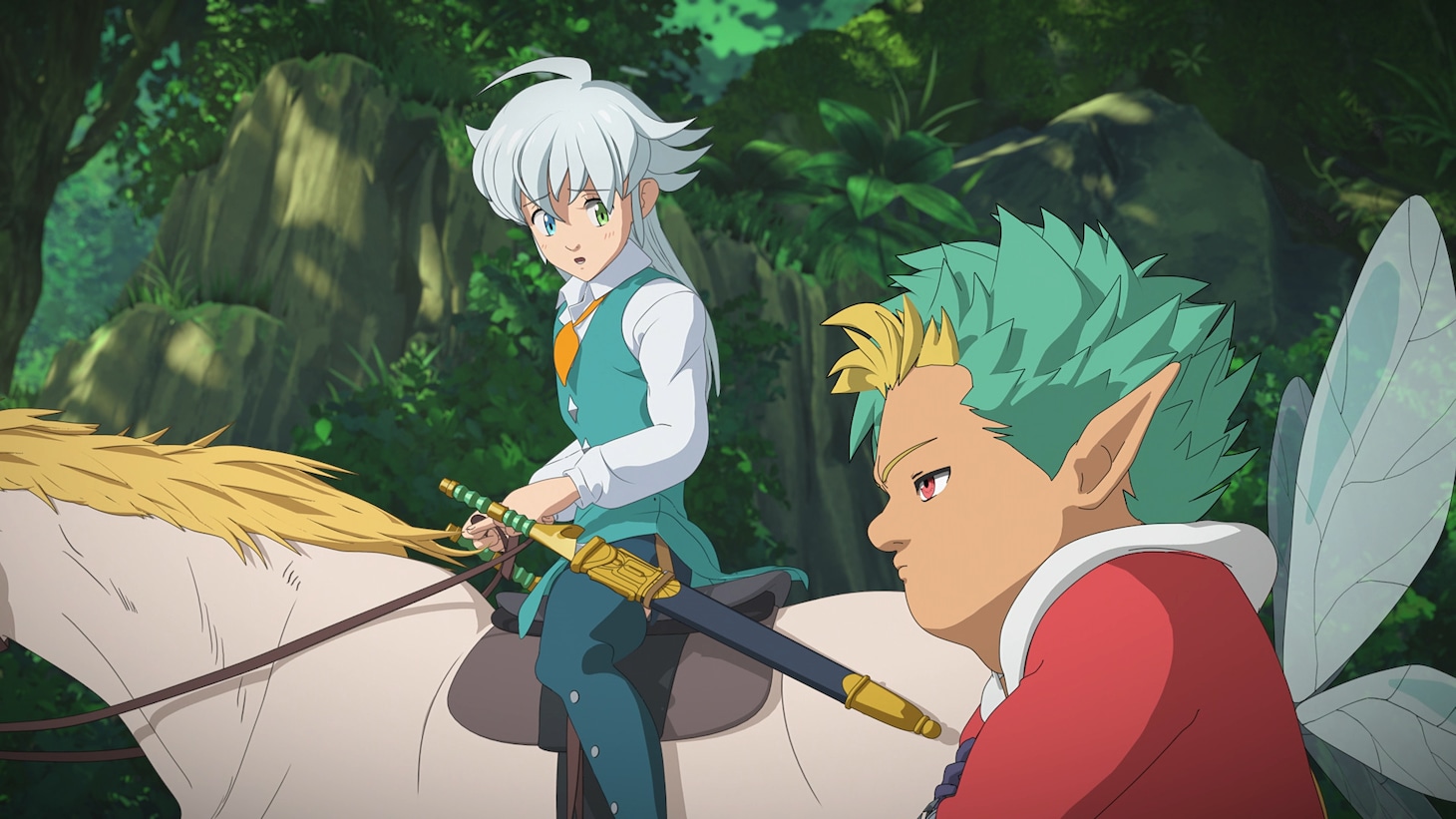 アニメ映画「七つの大罪 怨嗟のエジンバラ」前編の場面カット。