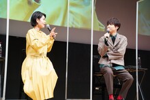 左から沢城みゆき、梶裕貴。