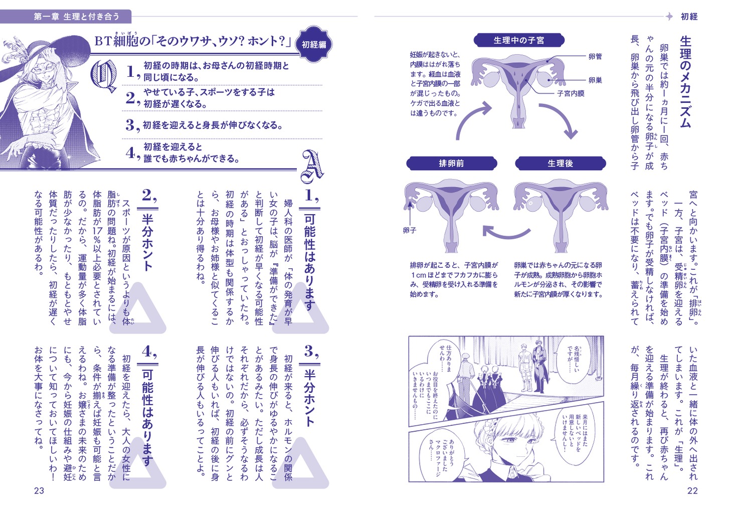「はたらく細胞LADY 10代女性が知っておきたい『性』の新知識」より