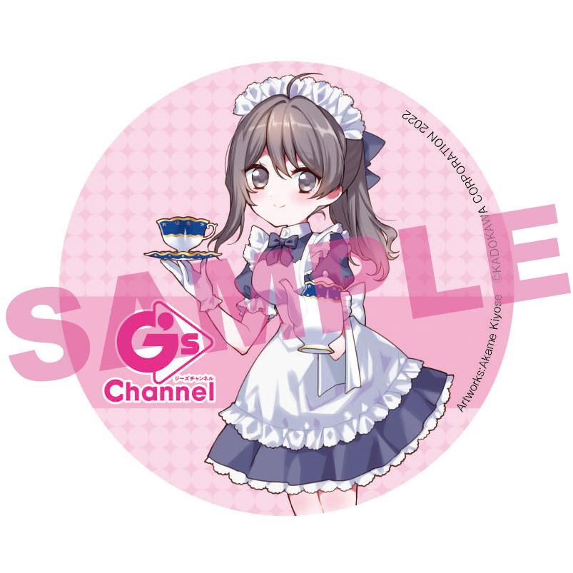 月額会員特典の缶バッジ。