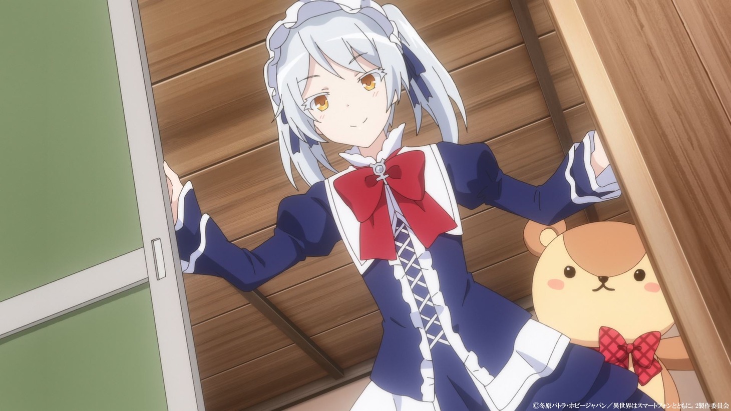 TVアニメ「異世界はスマートフォンとともに。2」PV第1弾より。 (c)冬原パトラ・ホビージャパン／異世界はスマートフォンとともに。2製作委員会