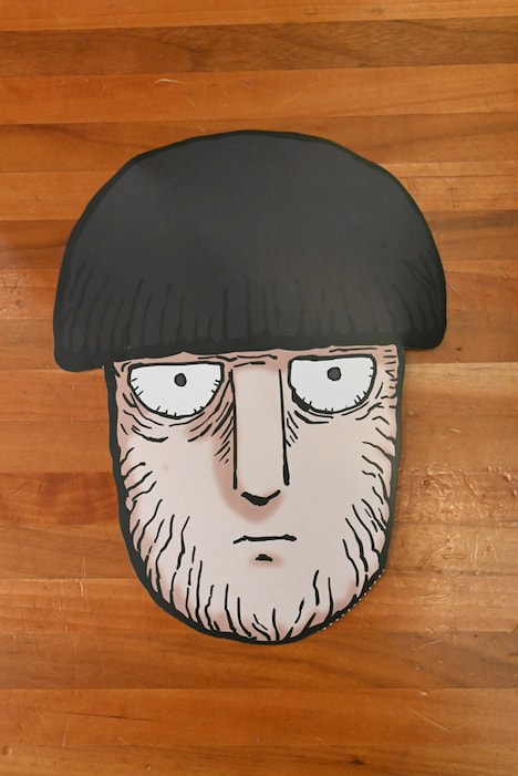 サイコヘルメット様の顔をあしらったお面型のチケット。