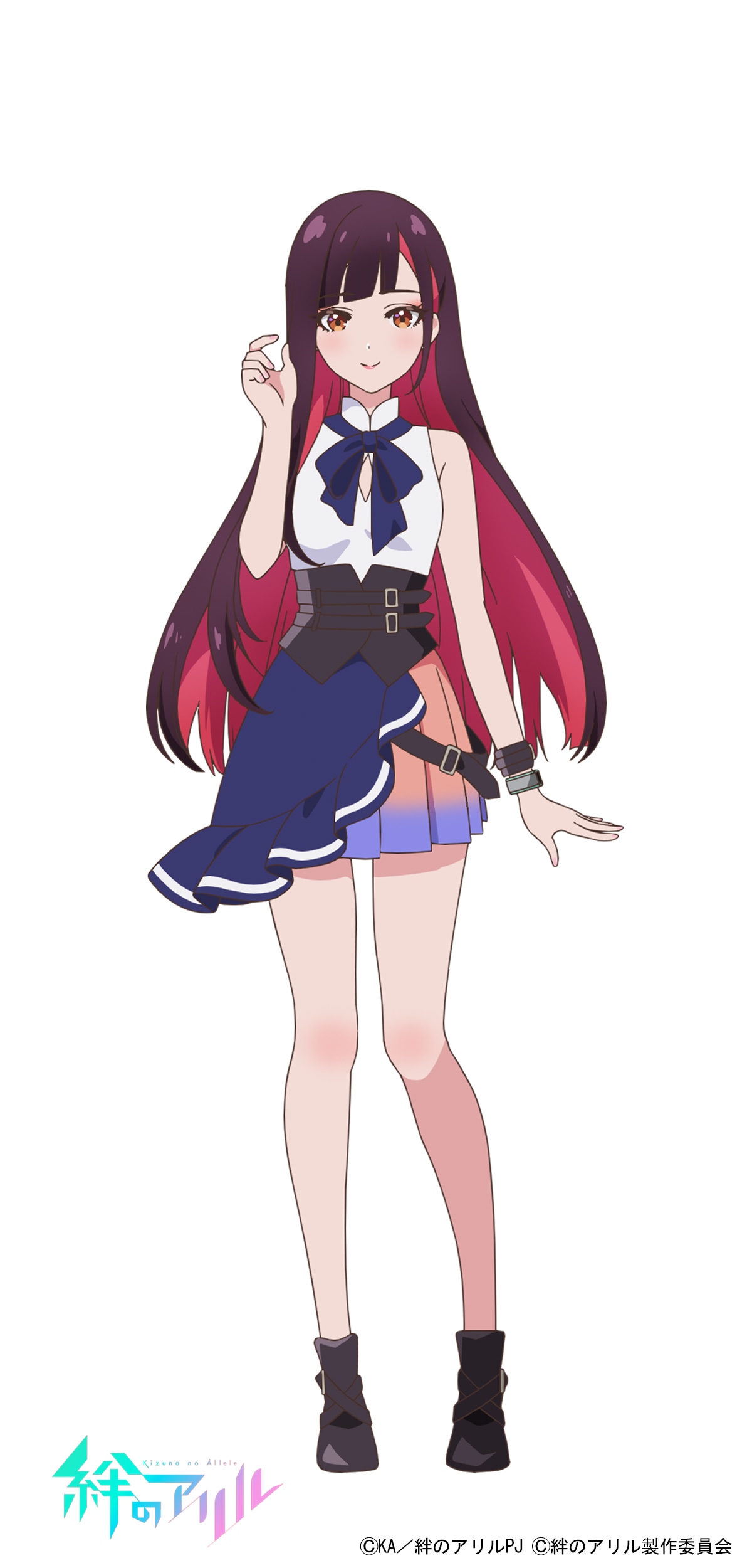 クオン（CV：川口莉奈）。他人より目立つビジュアルをしていたことから、自身の中身よりも外見で判断されることに嫌気がさしていた。しかしもともとの消極的な性格も相まって、なかなかバーチャルアーティストとしての一歩を踏み出せずにいる。 (c)KA／絆のアリルPJ (c)絆のアリル製作委員会