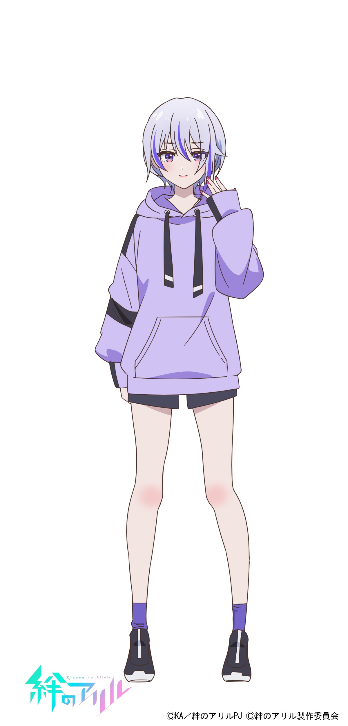 クリス（CV：小玉ひかり）。自分が何者であるか、を常に模索している。バーチャルアーティストとして活動する中で、自身の抱える「満たされない想い」が変わっていくことを期待している。ミラクに対しほかの人とは違う何かを感じ、興味を持つようになる。 (c)KA／絆のアリルPJ (c)絆のアリル製作委員会