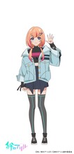 ミラク（CV：日原あゆみ）。キズナアイに憧れ、彼女のようなバーチャルアーティストになりたいと思っている。ダンスや歌は未経験からのスタートだが、バーチャルアーティストの頂点・ラピンドールを目指し、日々試行錯誤しながら奮闘している。 (c)KA／絆のアリルPJ (c)絆のアリル製作委員会