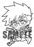 「TRIGUN STAMPEDE」イラストコンテストで使用されるヴァッシュのミニキャライメージ。