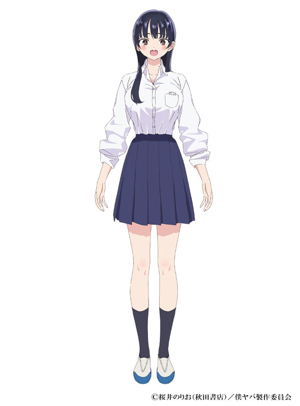 山田杏奈（CV：羊宮妃那）。スタイル抜群の美少女で、モデルとしても活躍。学校でも有名人だが、見た目に反してとにかく食べることが大好き。天真爛漫な性格で、考えるより先に体が動くことも。「かわいい」より「面白い」と言われるほうがうれしい。(c)桜井のりお（秋田書店）／僕ヤバ製作委員会