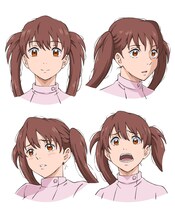 リサ（CV：宮本侑芽）のキャラクター設定画。 (c)山田胡瓜（秋田書店）／AIの遺電子製作委員会2023