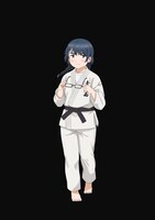 滝川早苗（CV：安齋由香里）の柔道衣ビジュアル。