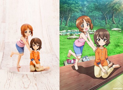 左から「西住みほ＆西住まほ 10 years Memory」、みほの回想シーンのビジュアル。