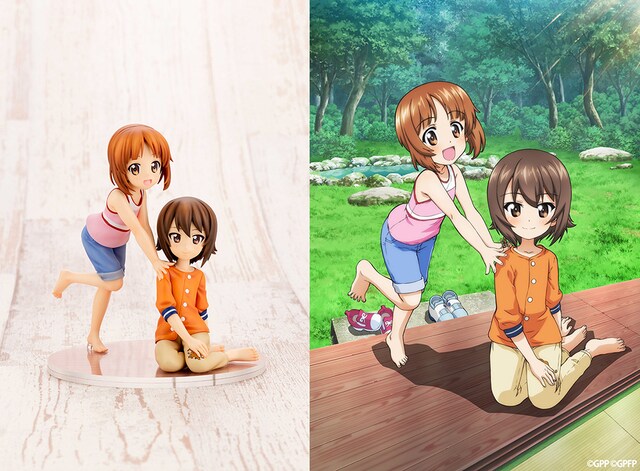 左から「西住みほ＆西住まほ 10 years Memory」、みほの回想シーンのビジュアル。