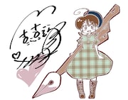 「直筆サイン入り描き下ろしキャンバスボード」